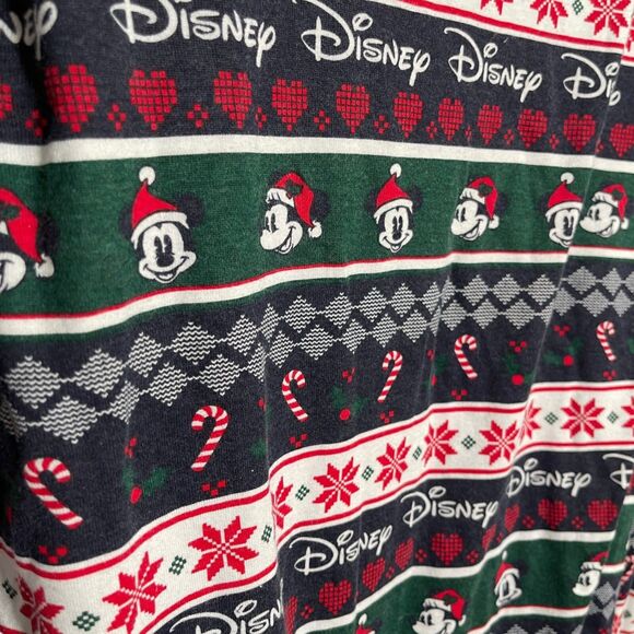 Disney Christmas Shirt Women's Small Long Sleeve Holiday Multicolor Mickey Mouse - Picture 7 of 10